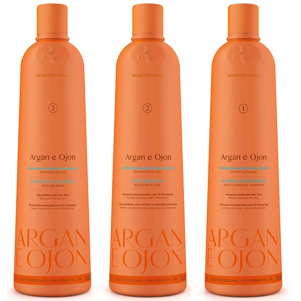 Kit Richee Alinhamento Capilar Argan/Ojon 3x1.000 ml