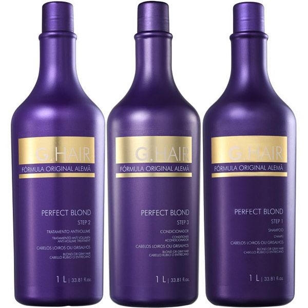 Kit Escova Inteligente G Hair Blond 3x1.000 ml